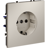 VLS040103 Розетка встраиваемая с заземлением максимальный ток 16 Ампер (3500 Ватт) кашемирового цвета VOLTUM S70 (кашемир)