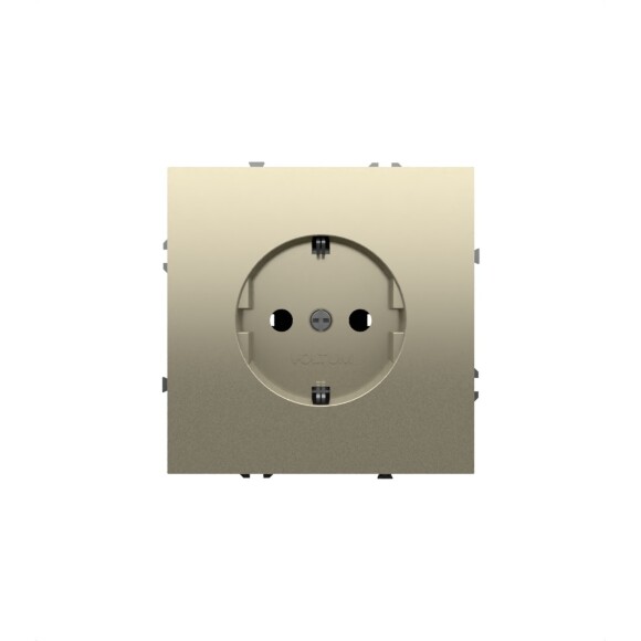 VLS040103 Розетка встраиваемая с заземлением максимальный ток 16 Ампер (3500 Ватт) кашемирового цвета VOLTUM S70 (кашемир)