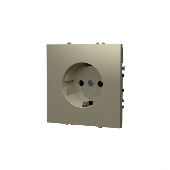 VLS040103 Розетка встраиваемая с заземлением максимальный ток 16 Ампер (3500 Ватт) кашемирового цвета VOLTUM S70 (кашемир)