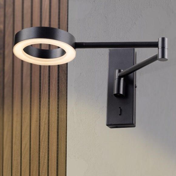 Прикроватный светодиодный светильник Lightstar Loft 765687 черный, поворотный, LED 5Вт 3000К CRI80 450Лм 120°, с выключателем