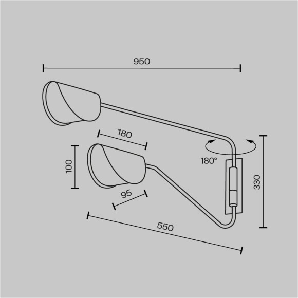 Бра Maytoni MOD126WL-02B Mollis под лампы 2xG9 28W