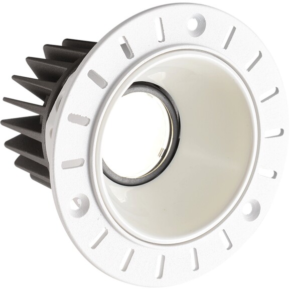 Crystal Lux CLT 083C1 WH 4000K 1400/004 Бесконтурный встраиваемый в ГКЛ светильник, круглый белый, диаметр отверстия в потолке 71мм, светодиодный 12Вт 4000К 1200Лм 24° CRI90 UGR<17