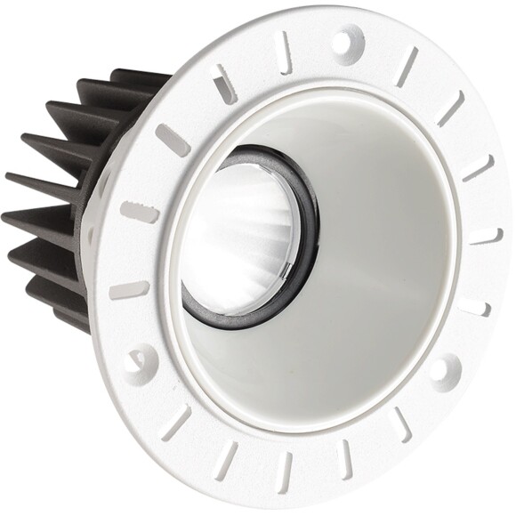 Crystal Lux CLT 083C1 WH 4000K 1400/004 Бесконтурный встраиваемый в ГКЛ светильник, круглый белый, диаметр отверстия в потолке 71мм, светодиодный 12Вт 4000К 1200Лм 24° CRI90 UGR<17