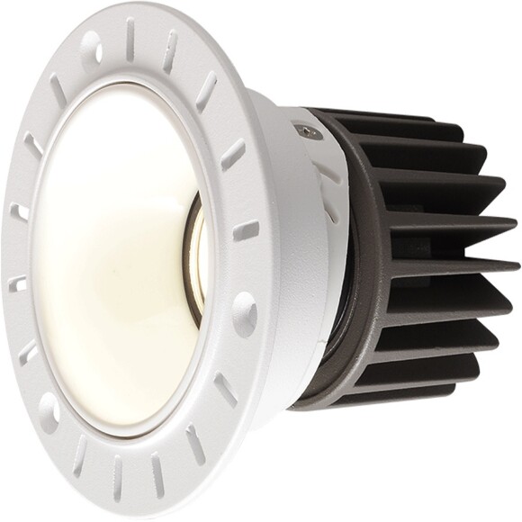 Crystal Lux CLT 083C1 WH 4000K 1400/004 Бесконтурный встраиваемый в ГКЛ светильник, круглый белый, диаметр отверстия в потолке 71мм, светодиодный 12Вт 4000К 1200Лм 24° CRI90 UGR<17