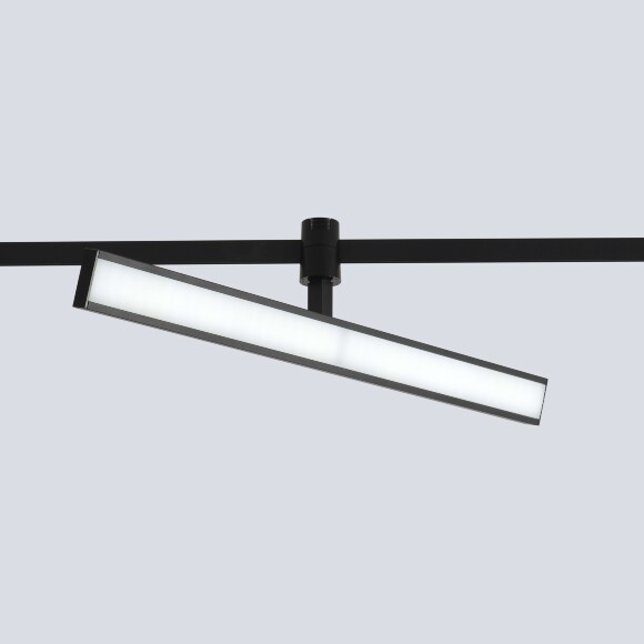 Crystal Lux CLT 0.37 001 18W BL SMART 1409/389 Черный трековый линейный поворотный светильник, для гибкой трек системы TRACE, 345x122x32мм, SMART 18Вт 1530Лм 120°CRI90 2700-6500К IP20 48V