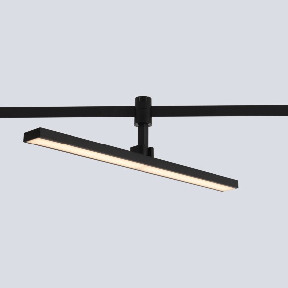 Crystal Lux CLT 0.37 001 18W BL SMART 1409/389 Черный трековый линейный поворотный светильник, для гибкой трек системы TRACE, 345x122x32мм, SMART 18Вт 1530Лм 120°CRI90 2700-6500К IP20 48V