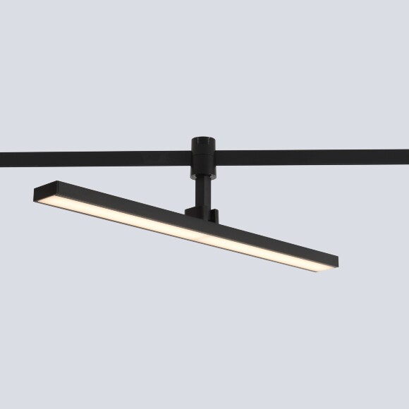 Crystal Lux CLT 0.37 001 18W BL SMART 1409/389 Черный трековый линейный поворотный светильник, для гибкой трек системы TRACE, 345x122x32мм, SMART 18Вт 1530Лм 120°CRI90 2700-6500К IP20 48V
