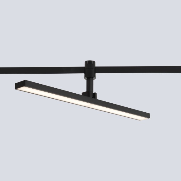 Crystal Lux CLT 0.37 001 18W BL SMART 1409/389 Черный трековый линейный поворотный светильник, для гибкой трек системы TRACE, 345x122x32мм, SMART 18Вт 1530Лм 120°CRI90 2700-6500К IP20 48V