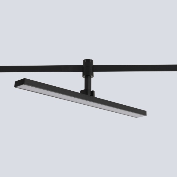 Crystal Lux CLT 0.37 001 18W BL SMART 1409/389 Черный трековый линейный поворотный светильник, для гибкой трек системы TRACE, 345x122x32мм, SMART 18Вт 1530Лм 120°CRI90 2700-6500К IP20 48V