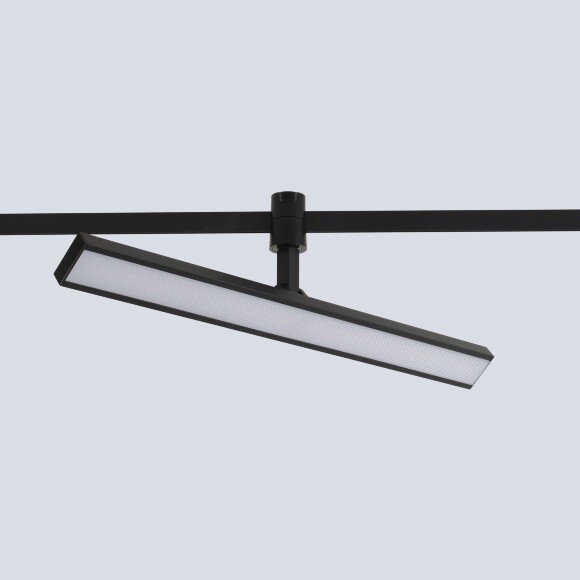 Crystal Lux CLT 0.37 001 18W BL SMART 1409/389 Черный трековый линейный поворотный светильник, для гибкой трек системы TRACE, 345x122x32мм, SMART 18Вт 1530Лм 120°CRI90 2700-6500К IP20 48V