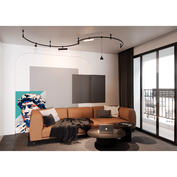 Crystal Lux CLT 0.37 001 18W BL SMART 1409/389 Черный трековый линейный поворотный светильник, для гибкой трек системы TRACE, 345x122x32мм, SMART 18Вт 1530Лм 120°CRI90 2700-6500К IP20 48V