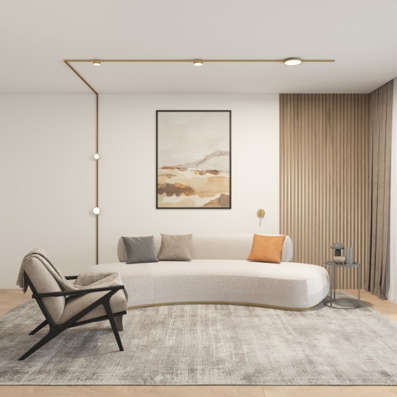 DK5762-SB Трековый магнитный светодиодный светильник Denkirs Shine 48V CRI90+ 3000К 550Лм 120° 8Вт