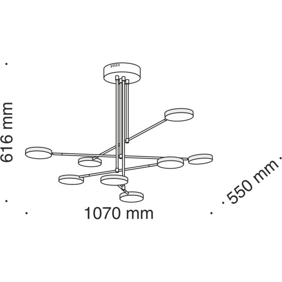 Потолочная люстра светодиодная Fad MOD070PL-L48B3K Потолочная люстра светодиодная Fad MOD070PL-L48B3K