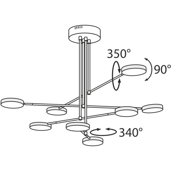 Потолочная люстра светодиодная Fad MOD070PL-L48B3K Потолочная люстра светодиодная Fad MOD070PL-L48B3K