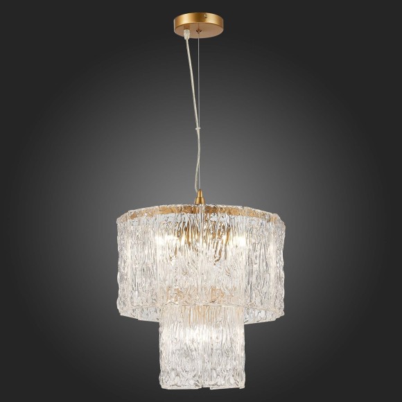 SLE283203-05 Светильник подвесной Золотистый/Прозрачный E27 5*40W RIDA