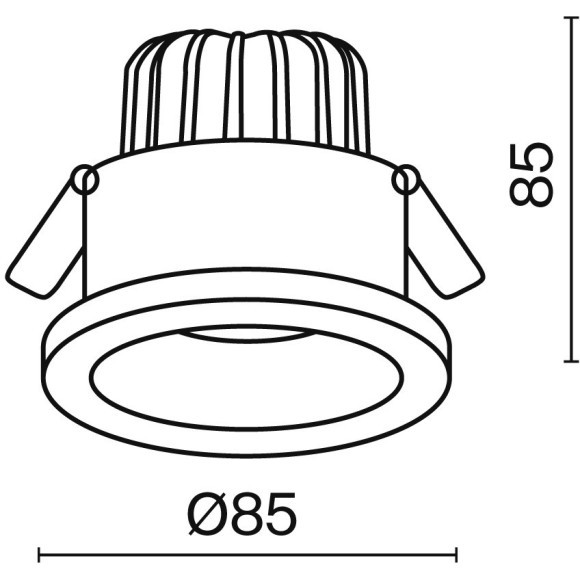 Встраиваемый светильник Technical DL034-L12W4K-W