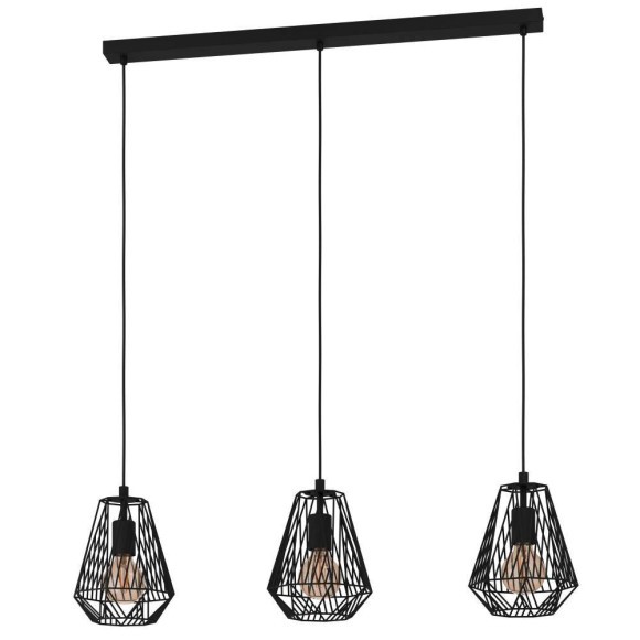 43693 Подвесной потолочный светильник (люстра) STYPE, 3Х40W, E27, L950, B200, H1100, сталь, черный 43693 Подвесной потолочный светильник (люстра) STYPE, 3Х40W, E27, L950, B200, H1100, сталь, черный