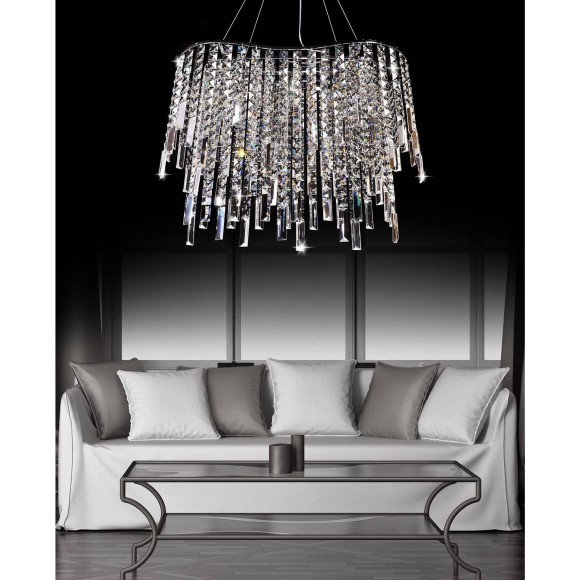 Хрустальная подвесная люстра Lumina Deco Zucchero LDP 2159-600 CHR