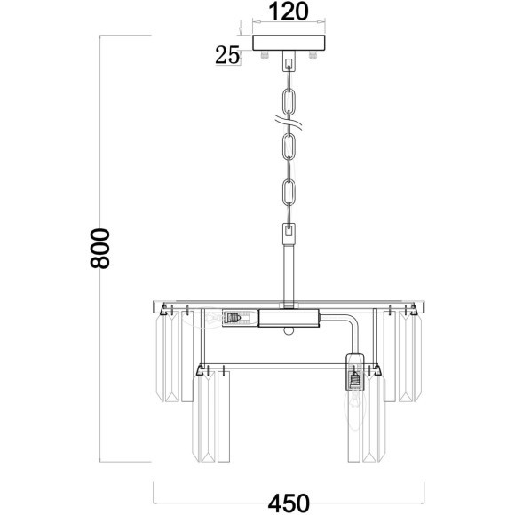 Подвесная люстра хрустальная Viviane FR11001PL-08G