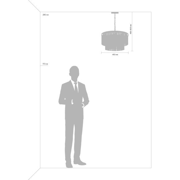 Подвесная люстра хрустальная Viviane FR11001PL-08G