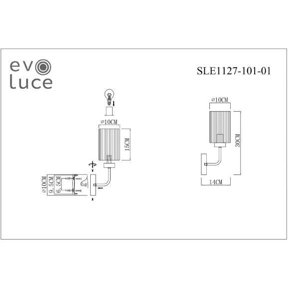 SLE1127-101-01 Светильник настенный Хром/Прозрачный E14 1*40W TILDA SLE1127-101-01 Светильник настенный Хром/Прозрачный E14 1*40W TILDA