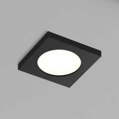DK3015-BK Встраиваемый светильник влагозащищенный IP44 макс 50Вт GU10 черный алюминий
