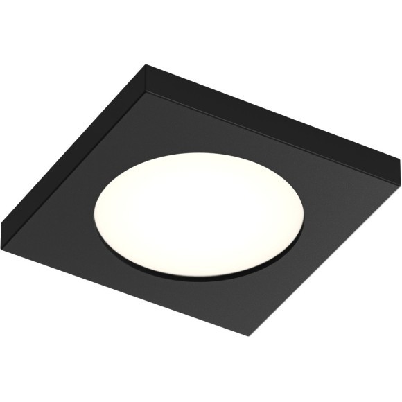 DK3015-BK Встраиваемый светильник влагозащищенный IP44 макс 50Вт GU10 черный алюминий
