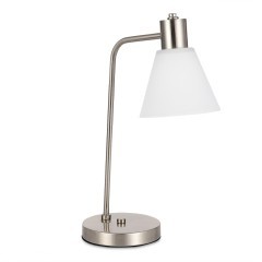 SLE1561-104-01 Прикроватная лампа Никель/Белый E27 1*60W ARKI