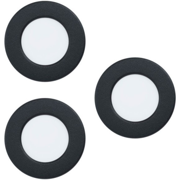 99146 Светодиодный комплект встраиваемых светильников FUEVA 5, 3х2,7W (LED), ?86, ET26, 3х330 lm, 3000K