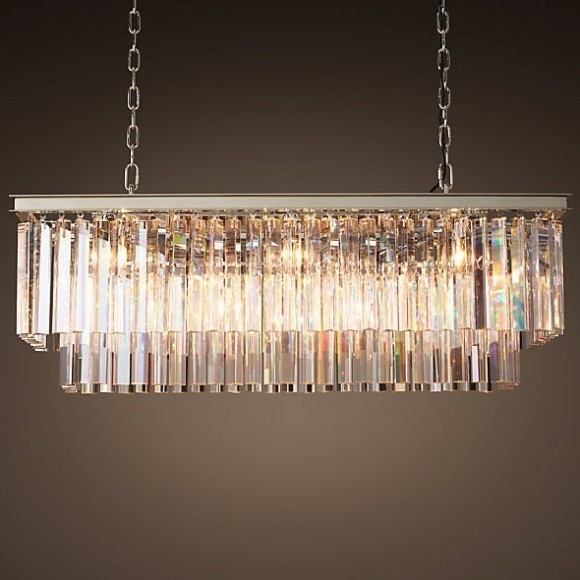 Люстра Rh 1920S Odeon Clear Glass Fringe Nickel By Imperiumloft