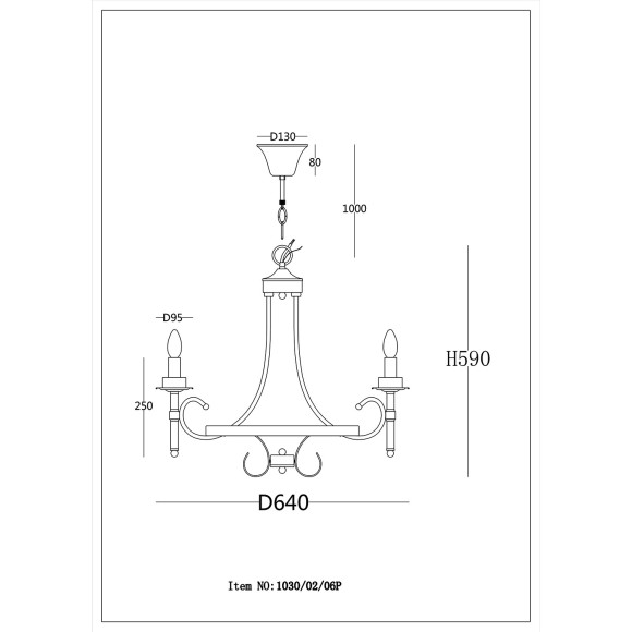Люстра подвесная Stilfort 1030/02/06P серия Montare