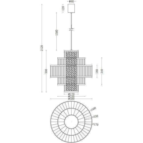 Подвесной деревянный светильник Favourite 4831-1P Riso