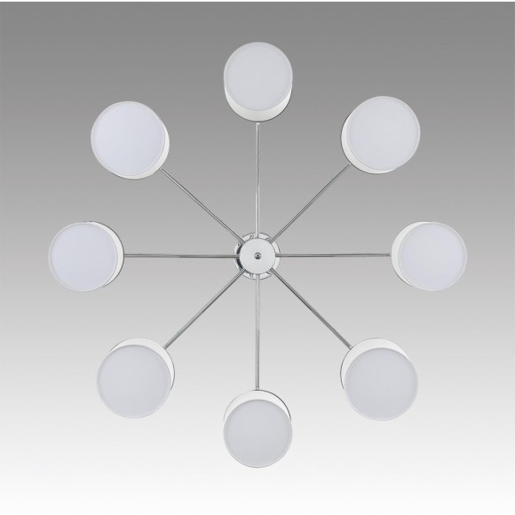 6591/8 CLASSI LN24 хром/белый, металл/текстиль Люстра подвесная E14 8*40W 220V SUNTORI