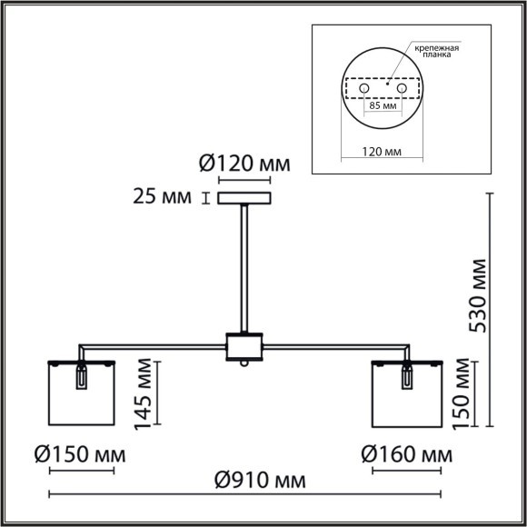 6591/8 CLASSI LN24 хром/белый, металл/текстиль Люстра подвесная E14 8*40W 220V SUNTORI