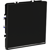 VLS010208 Выключатель встраиваемый одноклавишный с подсветкой. Корпус черного матового цвета 10А (2200 Ватт) VOLTUM S70 (черный матовый)