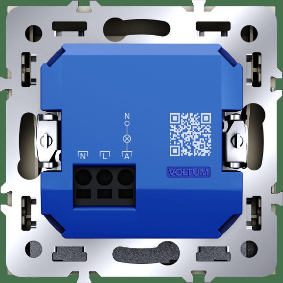 VLS010208 Выключатель встраиваемый одноклавишный с подсветкой. Корпус черного матового цвета 10А (2200 Ватт) VOLTUM S70 (черный матовый)