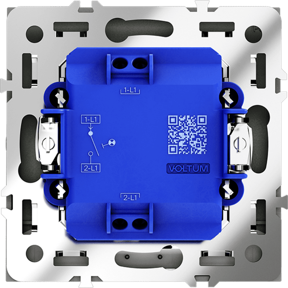 VLS010208 Выключатель встраиваемый одноклавишный с подсветкой. Корпус черного матового цвета 10А (2200 Ватт) VOLTUM S70 (черный матовый)