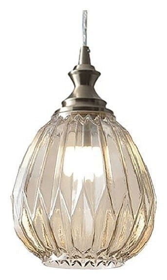 Подвесной светильник с 1 плафоном Newport 6142/S nickel/cognac 6140 под лампу 1xE27 100W