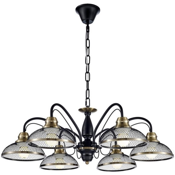 Люстра подвесная Lussole GRLSP-9954 SAFFORD IP21 под лампы 6xE27 60W Люстра подвесная Lussole GRLSP-9954 SAFFORD IP21 под лампы 6xE27 60W