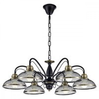Люстра подвесная Lussole GRLSP-9954 SAFFORD IP21 под лампы 6xE27 60W