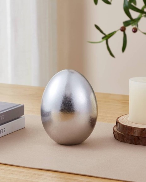 427931 Фигурка Яйцо CHILANDY ?110, H140 керамика, серебряный