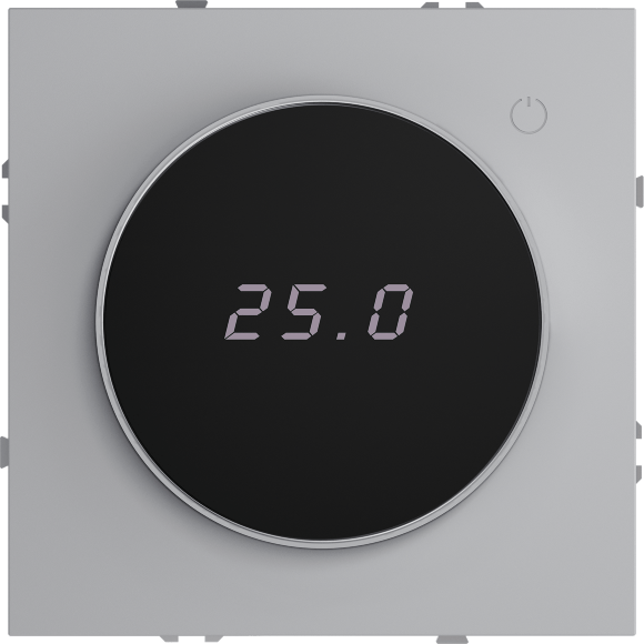 VLS070116 Терморегулятор электронный серого цвета. Индикация температуры и датчик для теплого пола. (Мощность 3500 Ватт) VOLTUM S70 (серый)