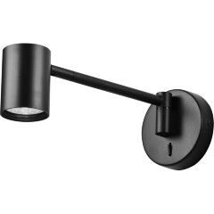 Прикроватный светильник Lightstar Loft 765677 черный, поворотный, под лампу GU10, с выключателем