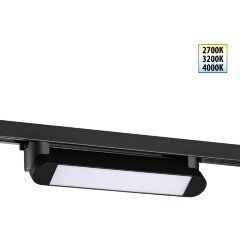 Novotech ITER 359795 Черный линейный поворотный однофазный трехжильный трековый светильник 26см, с CCT переключением цветовой температуры LED 12Вт 921Лм 110° CRI90 2700-3200-4000К IP20 220V
