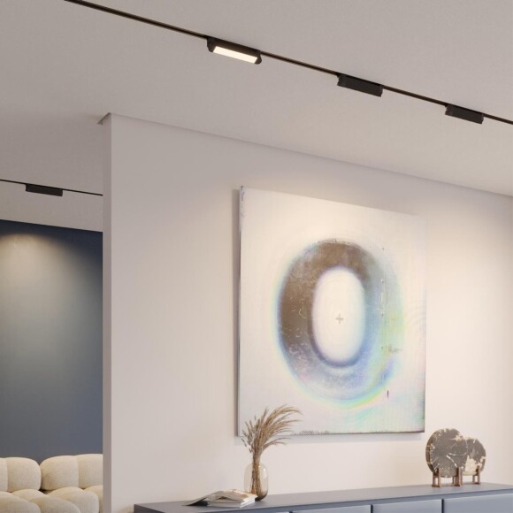 Novotech ITER 359795 Черный линейный поворотный однофазный трехжильный трековый светильник 26см, с CCT переключением цветовой температуры LED 12Вт 921Лм 110° CRI90 2700-3200-4000К IP20 220V