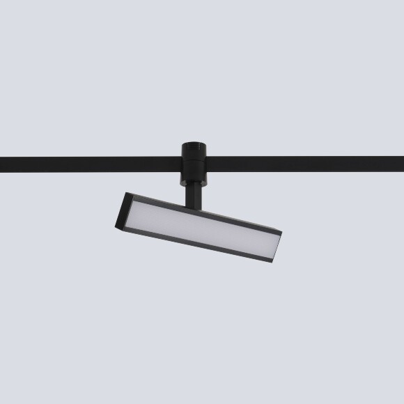 Crystal Lux CLT 0.37 001 10W BL SMART 1409/388 Черный трековый линейный поворотный светильник, для гибкой трек системы TRACE, 230x122x32мм, SMART 10Вт 850Лм 120°CRI90 2700-6500К IP20 48V