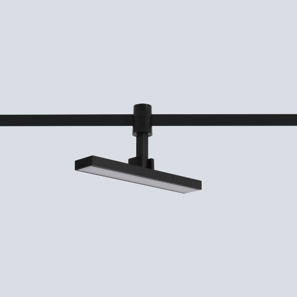 Crystal Lux CLT 0.37 001 10W BL SMART 1409/388 Черный трековый линейный поворотный светильник, для гибкой трек системы TRACE, 230x122x32мм, SMART 10Вт 850Лм 120°CRI90 2700-6500К IP20 48V