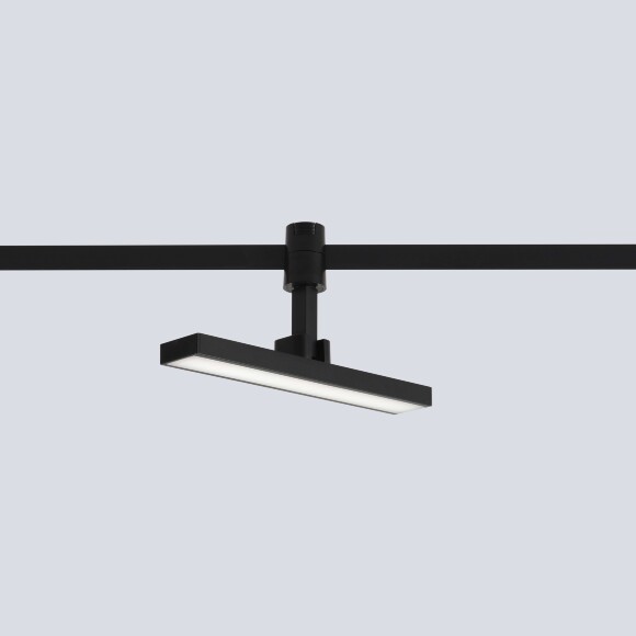 Crystal Lux CLT 0.37 001 10W BL SMART 1409/388 Черный трековый линейный поворотный светильник, для гибкой трек системы TRACE, 230x122x32мм, SMART 10Вт 850Лм 120°CRI90 2700-6500К IP20 48V