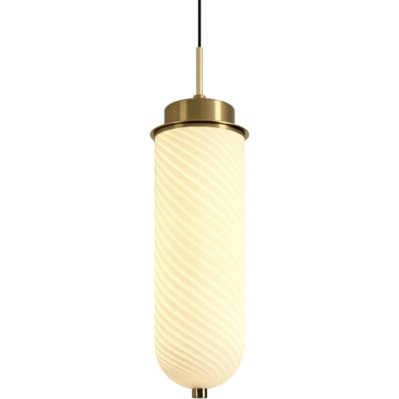 Freya Iride FR5627PL-L15BBS Светильник подвесной декоративный, интерьерный, основание металл черный+латунь, плафон стекло LED 12Вт 2700K 360° CRI80 1200Лм IP20 220В