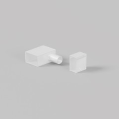 Maytoni LNM-0612-T-EC 432032 Комплект из 2 торцевых заглушек для неона сечением 12x6 мм, включает одну заглушку с выводом провода питания в направлении вверх/вниз и одну глухую заглушку